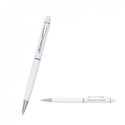 1022 Kişiye Özel Metal Tükenmez Touchpen Kalem - Mch