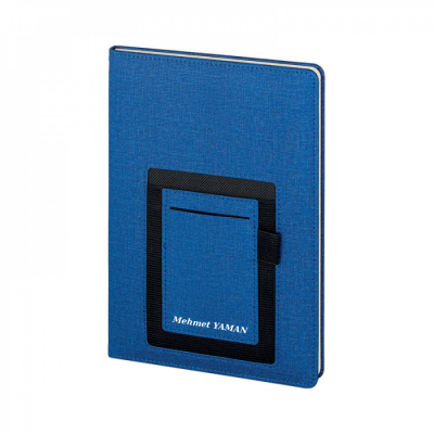 2420 Kişiye Özel Lacivert Termo Deri Defter (ivory Kağıt) - Mch