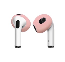 AirPods 3.Nesil Kulaklık Ucu Pembe Silikon Kılıf - Eiroo
