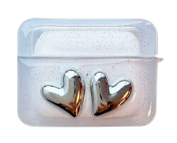AirPods Pro Silver Kalpli Silikon Kılıf - Eiroo