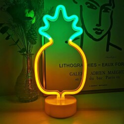 Ananas Tasarımlı Neon Masa Lambası - Mch