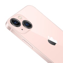 Apple iPhone 13 / 13 Mini Metal Kenarlı Cam Siyah Kamera Lensi Koruyucu - Eiroo