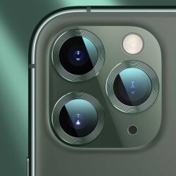 Apple iPhone 13 / 13 Mini Metal Kenarlı Cam Siyah Kamera Lensi Koruyucu - 2