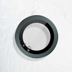 Apple iPhone 13 / 13 Mini Metal Kenarlı Cam Siyah Kamera Lensi Koruyucu - 6
