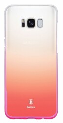 Baseus Glaze Samsung Galaxy S8 Pembe Rubber Kılıf - Baseus