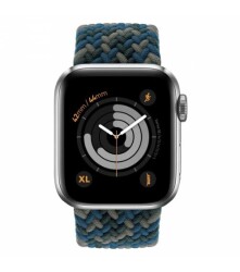 Buff Apple Watch Mix Color Braided Örgü Kordon 42/44mm Extra Large - Buff