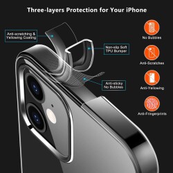 Dafoni Aircraft iPhone 12 Pro Max 6.7 inç Ultra İnce Şeffaf Silikon Kılıf - 3