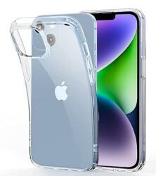 Dafoni Aircraft iPhone 14 Plus Ultra İnce Şeffaf Silikon Kılıf - Dafoni