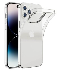 Dafoni Aircraft iPhone 14 Pro Ultra İnce Şeffaf Silikon Kılıf - Dafoni