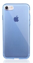 Dafoni Aircraft iPhone 7 / 8 Ultra İnce Şeffaf Mavi Silikon Kılıf - Dafoni