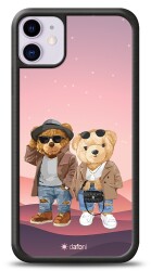 Dafoni Art iPhone 11 Cool Couple Teddy Kılıf - 1