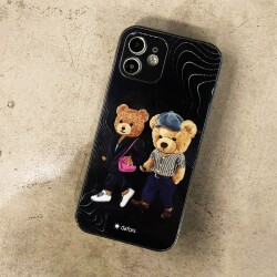 Dafoni Art iPhone 11 Pro Max Compatible Couple Teddy Kılıf - 7