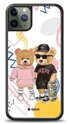 Dafoni Art iPhone 11 Pro Max Fun Couple Teddy Kılıf - 1