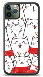 Dafoni Art iPhone 11 Pro Max New Year Cats Kılıf - 1