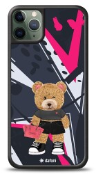 Dafoni Art iPhone 11 Pro Max Rock And Roll Teddy Bear Kılıf - Dafoni