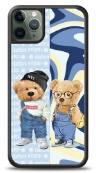 Dafoni Art iPhone 11 Pro Max Summer Couple Teddy Kılıf - 1