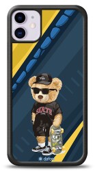 Dafoni Art iPhone 11 Skate Bear Kılıf - Dafoni