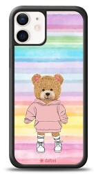 Dafoni Art iPhone 12 Mini 5.4 inç Chic Teddy Bear Kılıf - 1