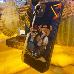 Dafoni Art iPhone 12 Mini 5.4 inç Icon Couple Teddy Kılıf - 2