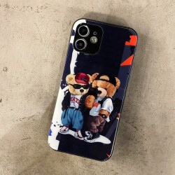 Dafoni Art iPhone 12 Mini 5.4 inç Icon Couple Teddy Kılıf - 4