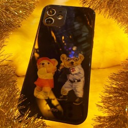 Dafoni Art iPhone 12 Mini 5.4 inç Sporty Couple Teddy Kılıf - 3