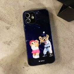 Dafoni Art iPhone 12 Mini 5.4 inç Sporty Couple Teddy Kılıf - 5