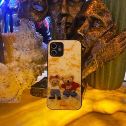 Dafoni Art iPhone 12 Mini 5.4 inç Style Couple Teddy Kılıf - 3