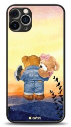 Dafoni Art iPhone 12 Pro 6.1 inç Sunset Teddy Bears Kılıf - Dafoni