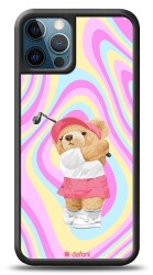 Dafoni Art iPhone 12 Pro Max 6.7 inç Tennis Girl Bear Kılıf - 1