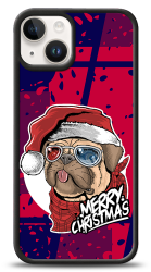 Dafoni Art iPhone 14 Christmas Pug Kılıf - Dafoni