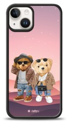Dafoni Art iPhone 14 Cool Couple Teddy Kılıf - Dafoni