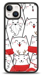 Dafoni Art iPhone 14 New Year Cats Kılıf - Dafoni
