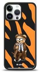 Dafoni Art iPhone 14 Pro Detective Teddy Bear Kılıf - Dafoni