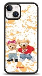 Dafoni Art iPhone 14 Style Couple Teddy Kılıf - Dafoni