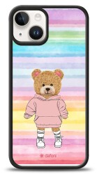 Dafoni Art iPhone 15 Chic Teddy Bear Kılıf - Dafoni