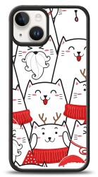 Dafoni Art iPhone 15 New Year Cats Kılıf - Dafoni