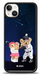 Dafoni Art iPhone 15 Plus Sporty Couple Teddy Kılıf - 1