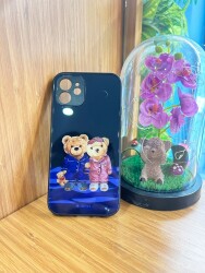 Dafoni Art iPhone 15 Plus Under The Stars Teddy Bears Kılıf - 2
