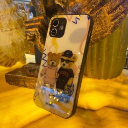 Dafoni Art iPhone 15 Pro Fun Couple Teddy Kılıf - 2