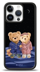 Dafoni Art iPhone 15 Pro Under The Stars Teddy Bears Kılıf - 1
