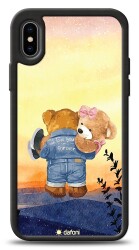 Dafoni Art iPhone X Sunset Teddy Bears Kılıf - 1