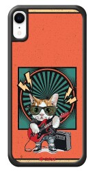 Dafoni Art iPhone XR Guitarist Cat Kılıf - 1