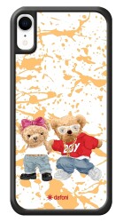 Dafoni Art iPhone XR Style Couple Teddy Kılıf - 1