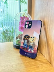 Dafoni Art iPhone XS Cool Couple Teddy Kılıf - 3
