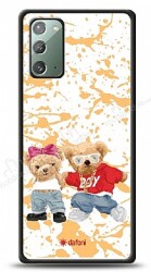 Dafoni Art Samsung Galaxy Note 20 Style Couple Teddy Kılıf - Dafoni