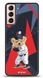 Dafoni Art Samsung Galaxy S21 Baseball Bear Kılıf - Dafoni