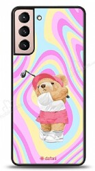 Dafoni Art Samsung Galaxy S21 Plus Tennis Girl Bear Kılıf - Dafoni