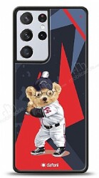 Dafoni Art Samsung Galaxy S21 Ultra Baseball Bear Kılıf - Dafoni