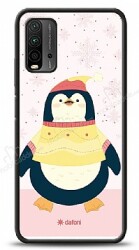 Dafoni Art Xiaomi Redmi Note 9 4G Smiling Penguin Kılıf - Dafoni