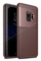 Dafoni Business Shield Samsung Galaxy S9 Kahverengi Silikon Kılıf - Dafoni